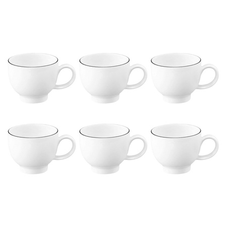 SELTMANN LIDO BLACK LINE Zestaw 6 filiżanek do espresso 90 ml