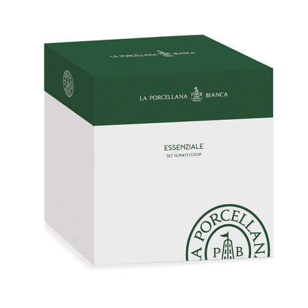 LA PORCELLANA BIANCA ESSENZIALE Zestaw 12 talerzy