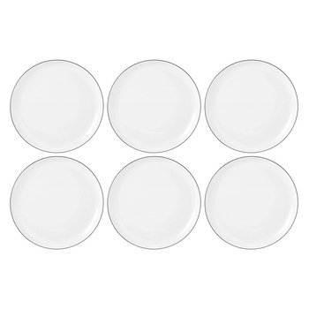 SELTMANN LIDO BLACK LINE Zestaw 6 talerzy obiadowych 20 cm