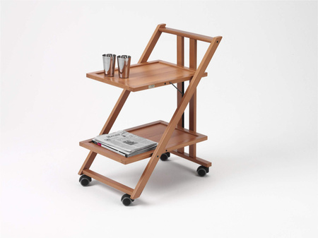 ARREDAMENTI SIMPATY Wózek serwisowy - 64 x 45 cm, brązowy