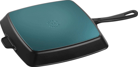 STAUB Kwadratowa żeliwna patelnia grillowa 30 cm, czarny