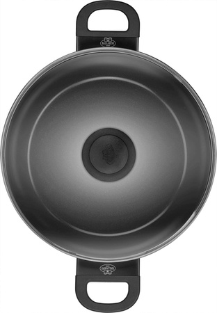 BALLARINI CAPRERA Patelnia głęboka 2H z pokrywką 28 cm niebieska