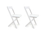ARREDAMENTI DIANA Zestaw 2 składanych krzeseł - 45 x 40 cm, biały