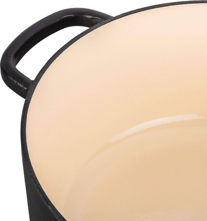 BALLARINI BELLAMONTE Garnek żeliwny owalny 5.5 ltr, czarny