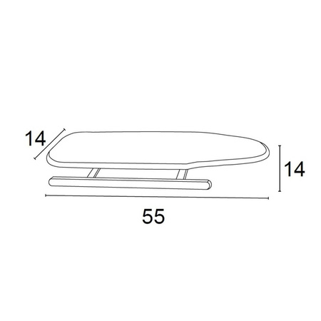 ARREDAMENTI STIROMANICHE Deska do prasowania rękawów - 55 x 14 cm, Brązowy