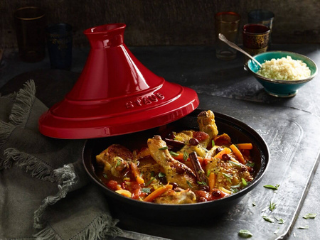 STAUB Naczynie do tajine 28 cm, czerwono-czarny