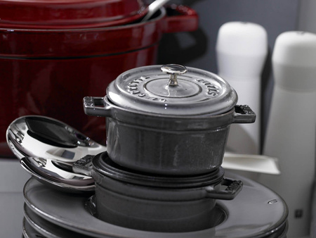 STAUB MINI COCOTTE Mini garnek żeliwny okrągły 250 ml, grafitowy