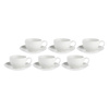 LA PORCELLANA BIANCA ESSENZIALE Zestaw 6 filiżanek do kawy ze spodkiem 100 ml