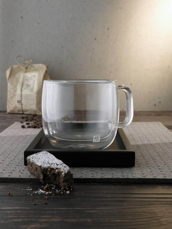 ZWILLING SORRENTO PLUS Zestaw dwóch szklanek do cappuccino z uchwytem 450 ml