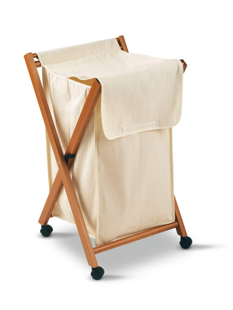 ARREDAMENTI BANNY Składany kosz na pranie - 50 x 44 cm, Brązowy