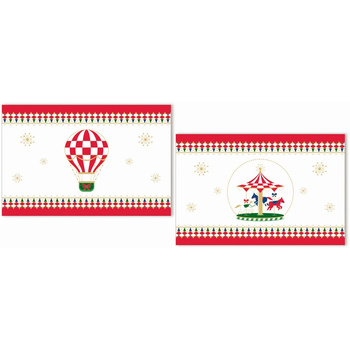 ROSE&TULIPANI  x MAS CAROUSEL Zestaw 2 podkładek na stół 45.5 x 30 cm