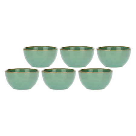 ROSE&TULIPANI CONCERTO VERDE ACQUA Zestaw 6 misek na owoce 11 cm