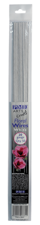 PME Drut florystyczny powlekany biały 0.81 mm (50 sztuk)