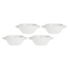 LA PORCELLANA BIANCA TERRINE Zestaw 4 okrągłych naczyń do zapiekania 650 ml