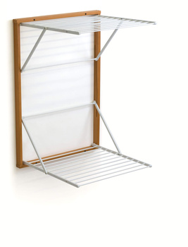 ARREDAMENTI KORAL Naścienna suszarka na pranie - 98 x 69 cm, Brązowy