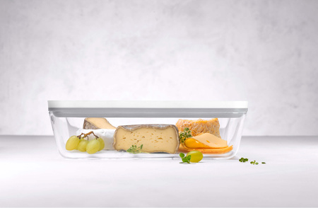 ZWILLING FRESH & SAVE Szklany pojemnik prostokątny 2.85 ltr, szary