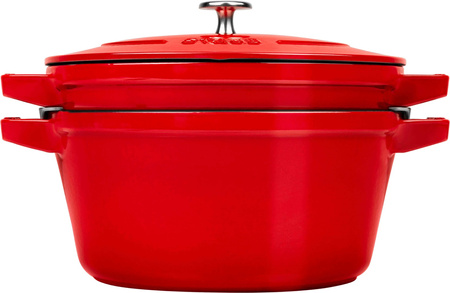 STAUB Zestaw 2 naczyń + pokrywka 24 cm czerwony