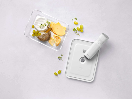 ZWILLING FRESH & SAVE Szklany pojemnik prostokątny 2 ltr, szary