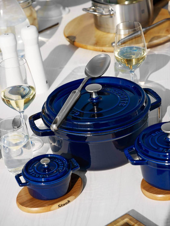 STAUB LA COCOTTE Garnek żeliwny okrągły 5.2 ltr, niebieski