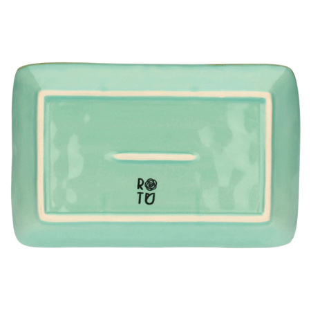 ROSE&TULIPANI CONCERTO VERDE ACQUA Zestaw 4 tac prostokątnych 20 x 13 cm