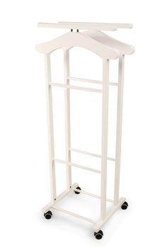 ARREDAMENTI CLEVER Wieszak do sypialni - 108 x 46 cm, biały