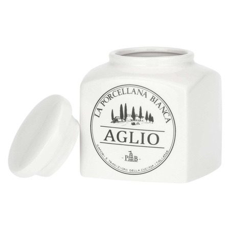 LA PORCELLANA BIANCA CONSERVA Pojemnik na czosnek 500 ml