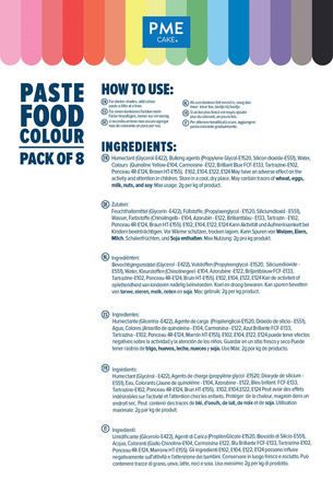 PME Zestaw 8 barwników spożywczych w żelu