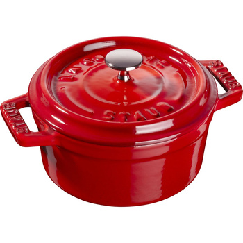 STAUB MINI COCOTTE Mini garnek żeliwny okrągły 250 ml, czerwony