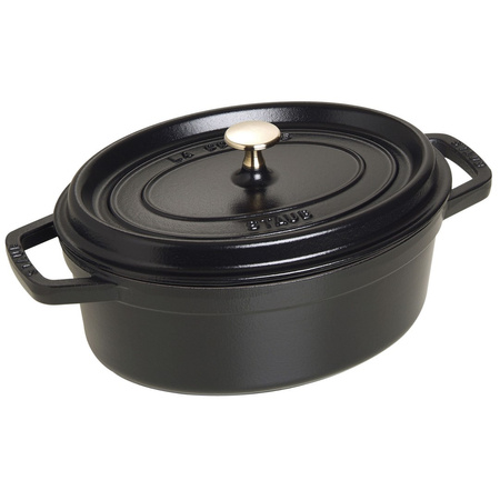 STAUB LA COCOTTE Garnek żeliwny owalny 3.2 ltr, czarny