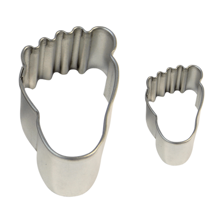 PME Zestaw 2 metalowych foremek dziecięce stópki