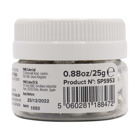 PME Cukrowe perełki dekoracyjne 100 g 8 mm, srebrny