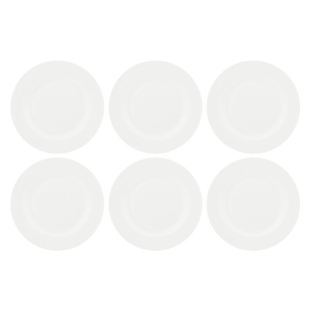 LA PORCELLANA BIANCA ESSENZIALE Zestaw 6 talerzy obiadowych z rantem 27 cm