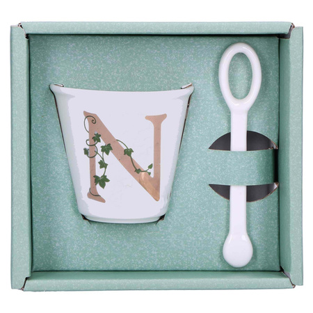 LA PORCELLANA BIANCA UNICO Filiżanka z łyżeczką 75 ml, Wzór N