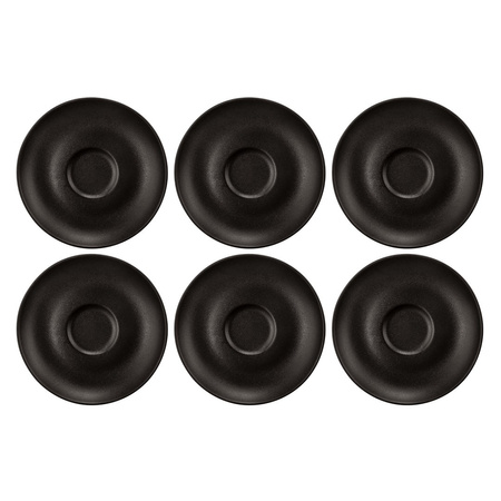 SELTMANN LIBERTY VELVET BLACK Zestaw 6 spodków 12 cm