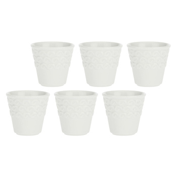 LA PORCELLANA BIANCA MOMENTI Zestaw 6 kubków do kawy 75 ml
