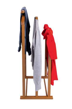 ARREDAMENTI MAXI Stojak na koszule i garnitur - 102 x 35 cm, Brązowy