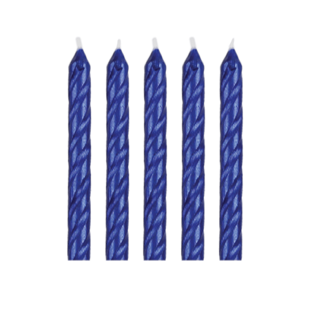 PME Świeczki niebieskie Happy Birthday (16 sztuk) niebieski