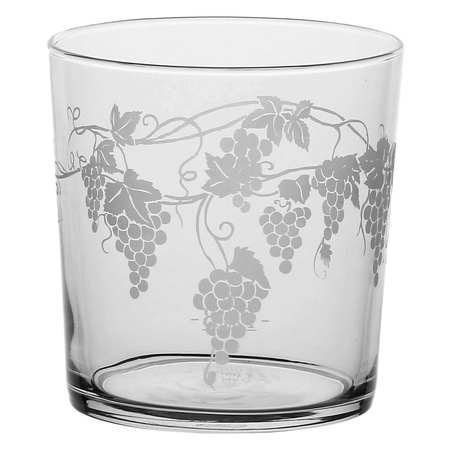 LA PORCELLANA BIANCA BABILA Zestaw 6 szklanek z grubym dnem winogrono 350 ml