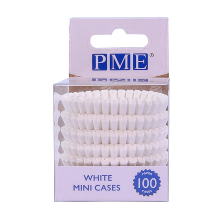 PME Mini papilotki do pieczenia babeczek (100 sztuk) biały