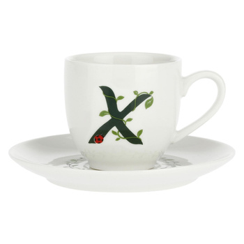 LA PORCELLANA BIANCA SOLOTUA Filiżanka ze spodkiem 90 ml, Wzór X