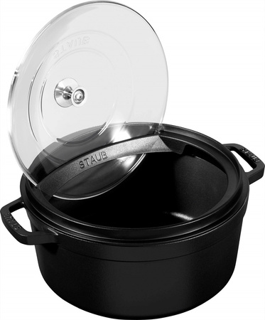 STAUB Szklana pokrywka 26 cm, czarny