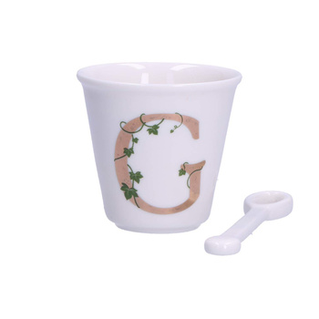LA PORCELLANA BIANCA UNICO Filiżanka z łyżeczką 75 ml, Wzór G